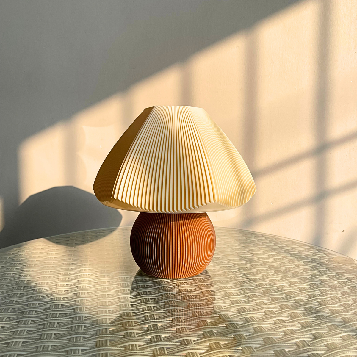 Mushroom Beige & Brown Lamp