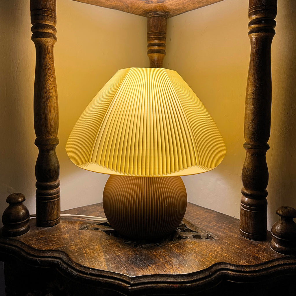 Mushroom Beige & Brown Lamp