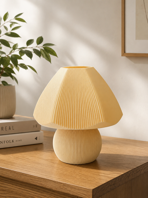 Mushroom Full Light Beige Lamp