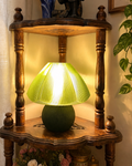 Mushroom Olive Green Table Lamp